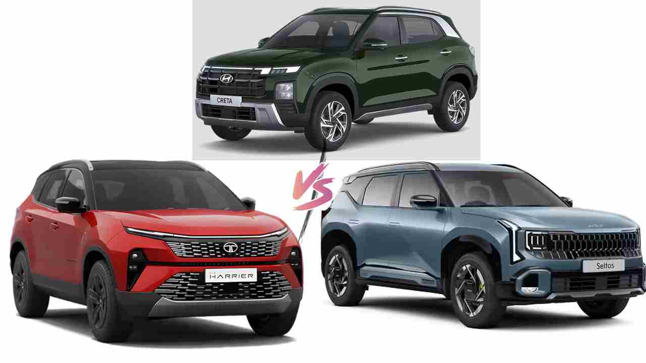 Tata Harrier Petrol vs Hyundai Creta vs Kia Seltos